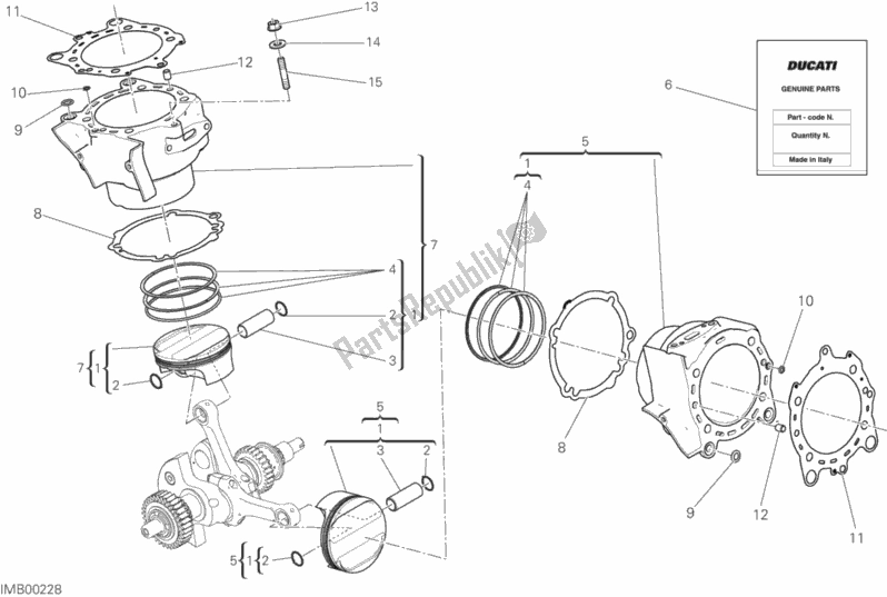 All parts for the Cylinders - Pistons of the Ducati Diavel Xdiavel Sport Pack Brasil 1260 2018